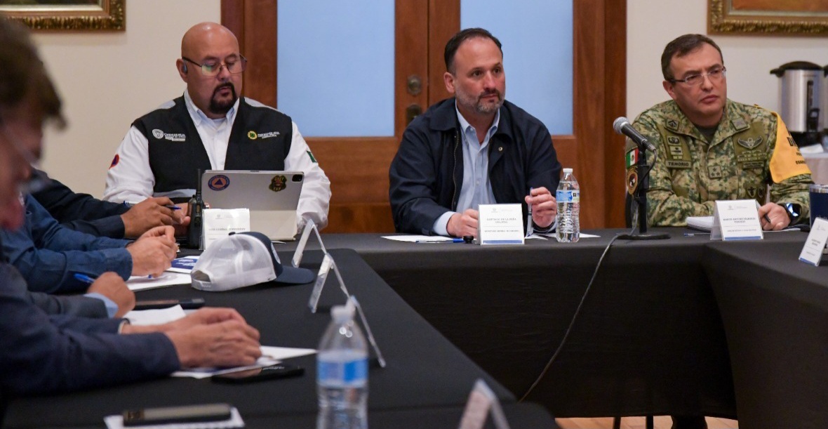 *En Mesa De Trabajo en la Capital del Estado de Chihuahua Fortalece la Coordinación Preventiva ante el Pronóstico de lluvias asi Lo dijo el Secretario General de Gobierno del estado de Chihuahua Santiago De La Peña.