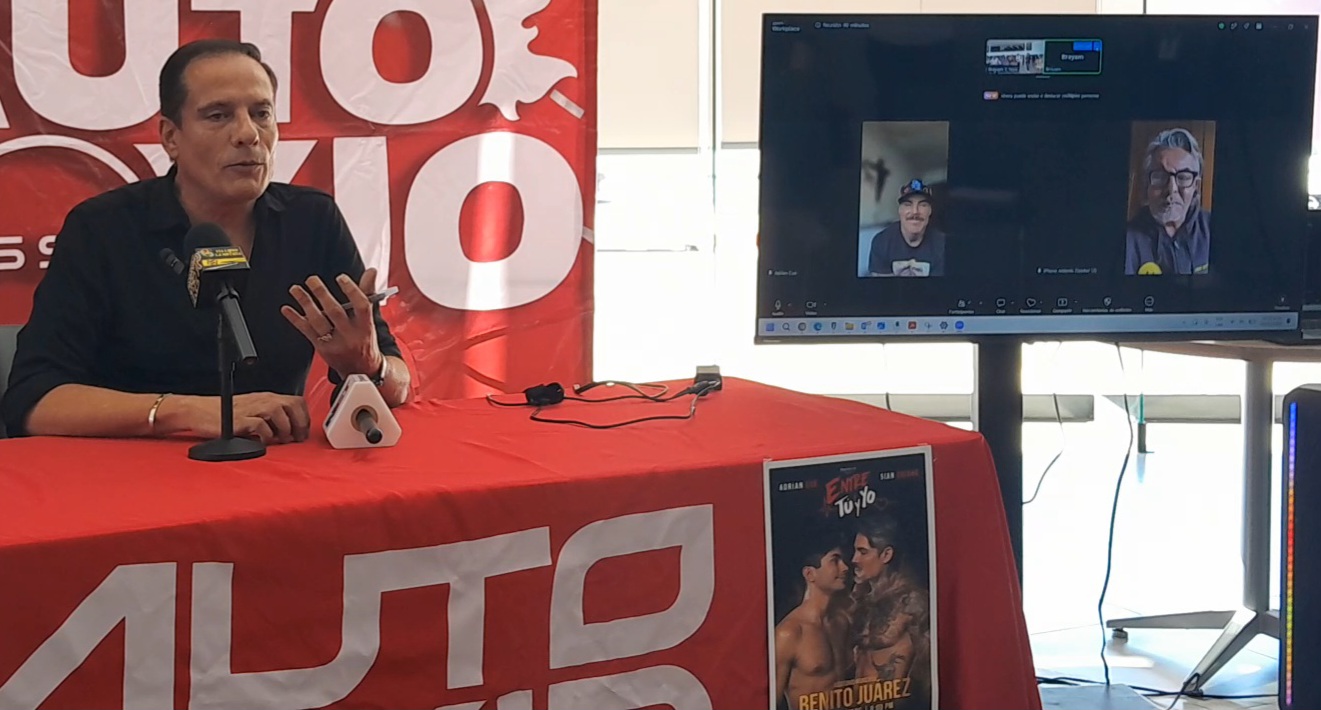 *En Conferencia Con el Productor de Progresa Producciónes Octavio Guerrero y en Conjunto vía Zoom el Actor Adrian cue y el Productor de la Obra Antonio Escobar Invita al Público este 19 de Octubre en el Auditorio Benito Juárez alas 20:00pm